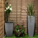 image 4 of Primrose Stone Effect Resin Indoor Outdoor Planter Plant Pot in White 52cm