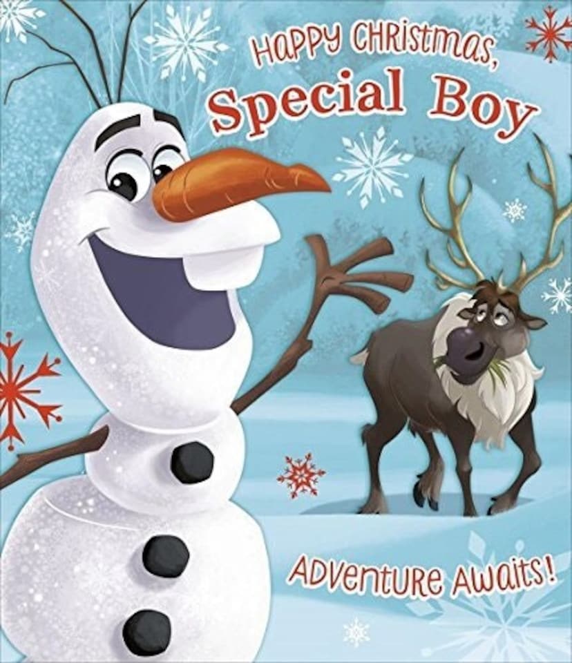 image 1 of For A Special Boy Frozen Olaf Sven Christmas Card