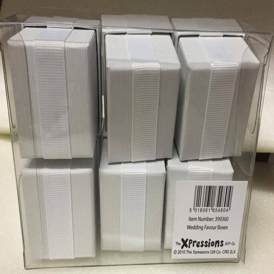 image 1 of Xpressions Wedding Favour Boxes White Pack Of 6