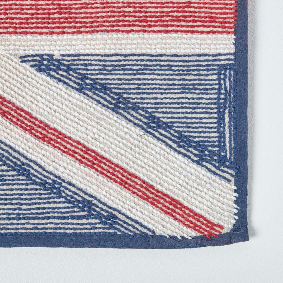 image 1 of Homescapes Union Jack Flag Cotton Bath Mat