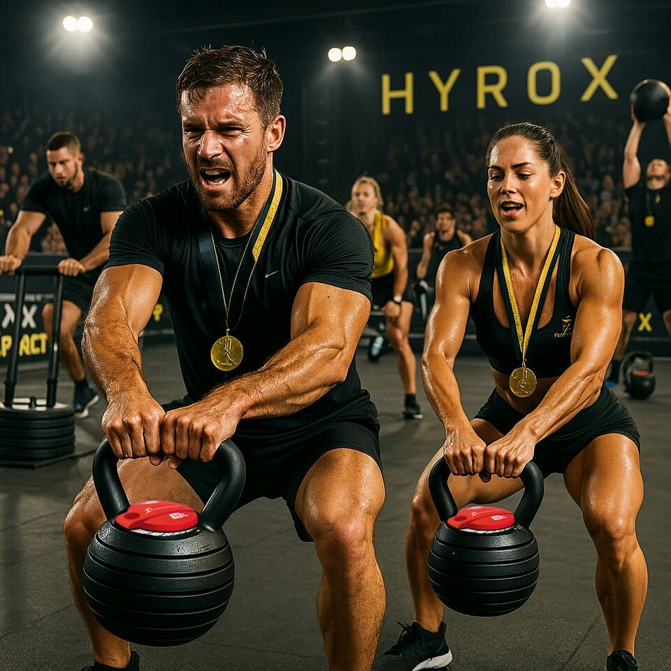 image 1 of Strongology 7-in-1 Adjustable Smart Kettlebell up to 18kg Black with Red Dial Home Fitness Gym Equipment