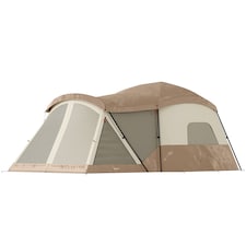 Outsunny Camping Tent Waterproof for 4 Person Brown | Brown | 530 x 380 x 220 cm