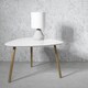 image 6 of Malme Extra Large Side Table in Classic White and Natural Pine Grey | Dark Grey