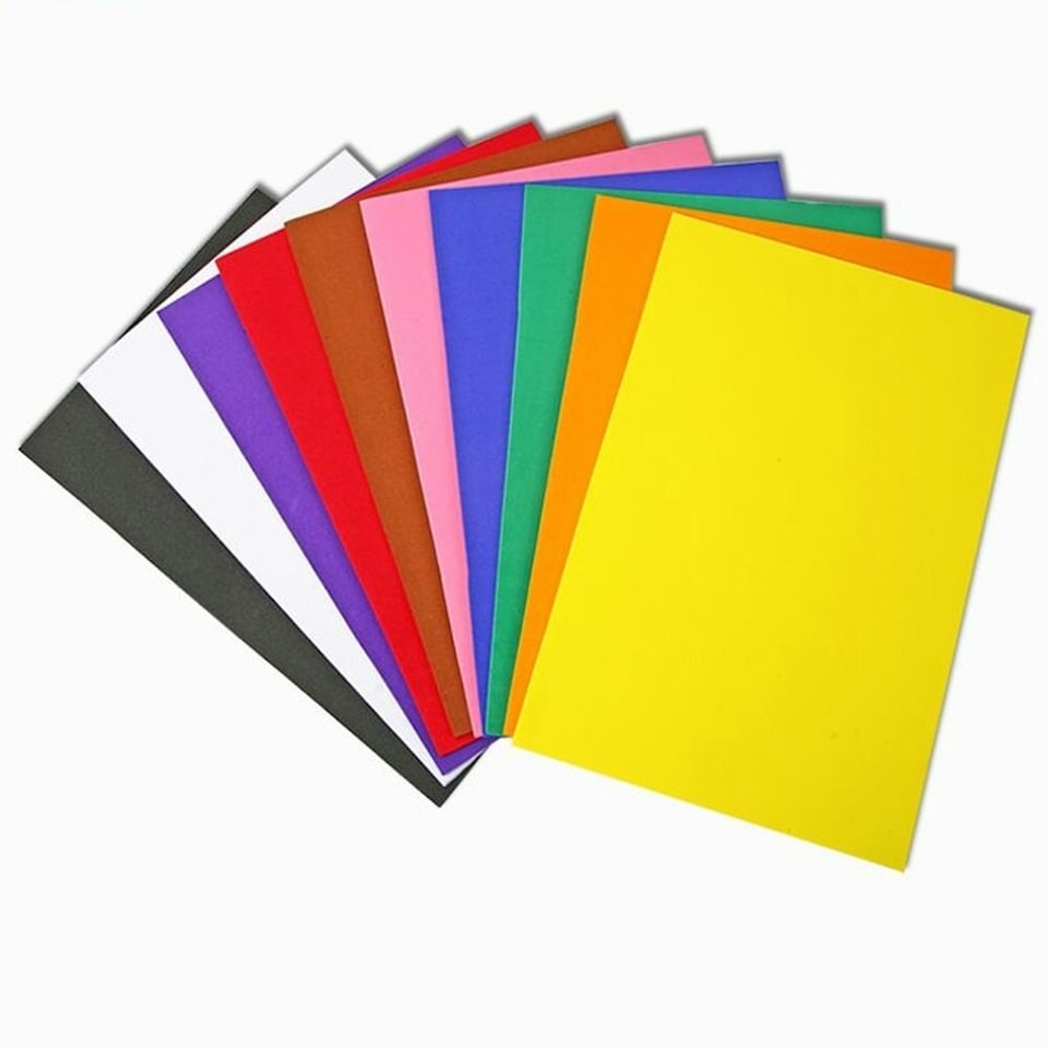 image 1 of Pack of 10 Handmade Eva Sponge Papers 20 x 30cm | Multi | One Size