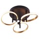 image 1 of Modern Adjustable Gold Halo Rings LED Ceiling Light Fitting with Mat Black Base | Gold