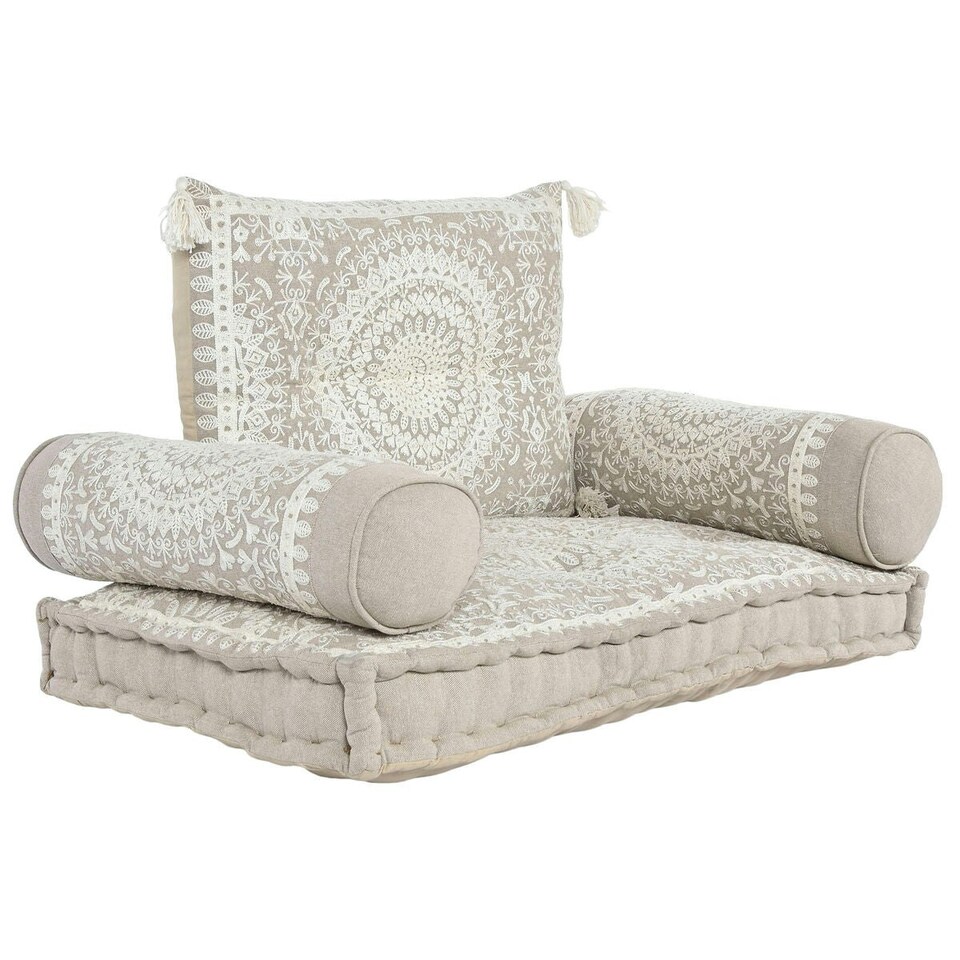 image 1 of Armchair DKD Home Decor White Beige 90 x 56 x 15 cm White