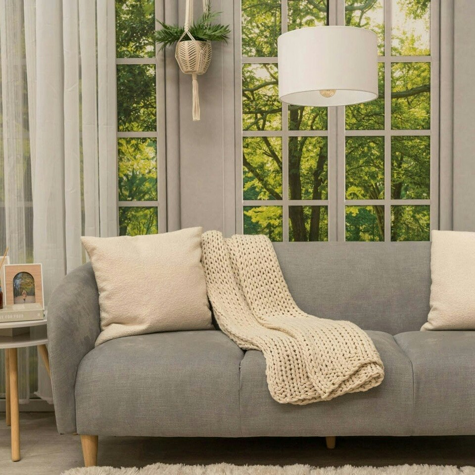 image 1 of ValueLights Reni Small White Pendant Shade