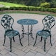 image 2 of Bistro Set Outdoor Patio Garden Furniture Table and 2 Chairs Metal