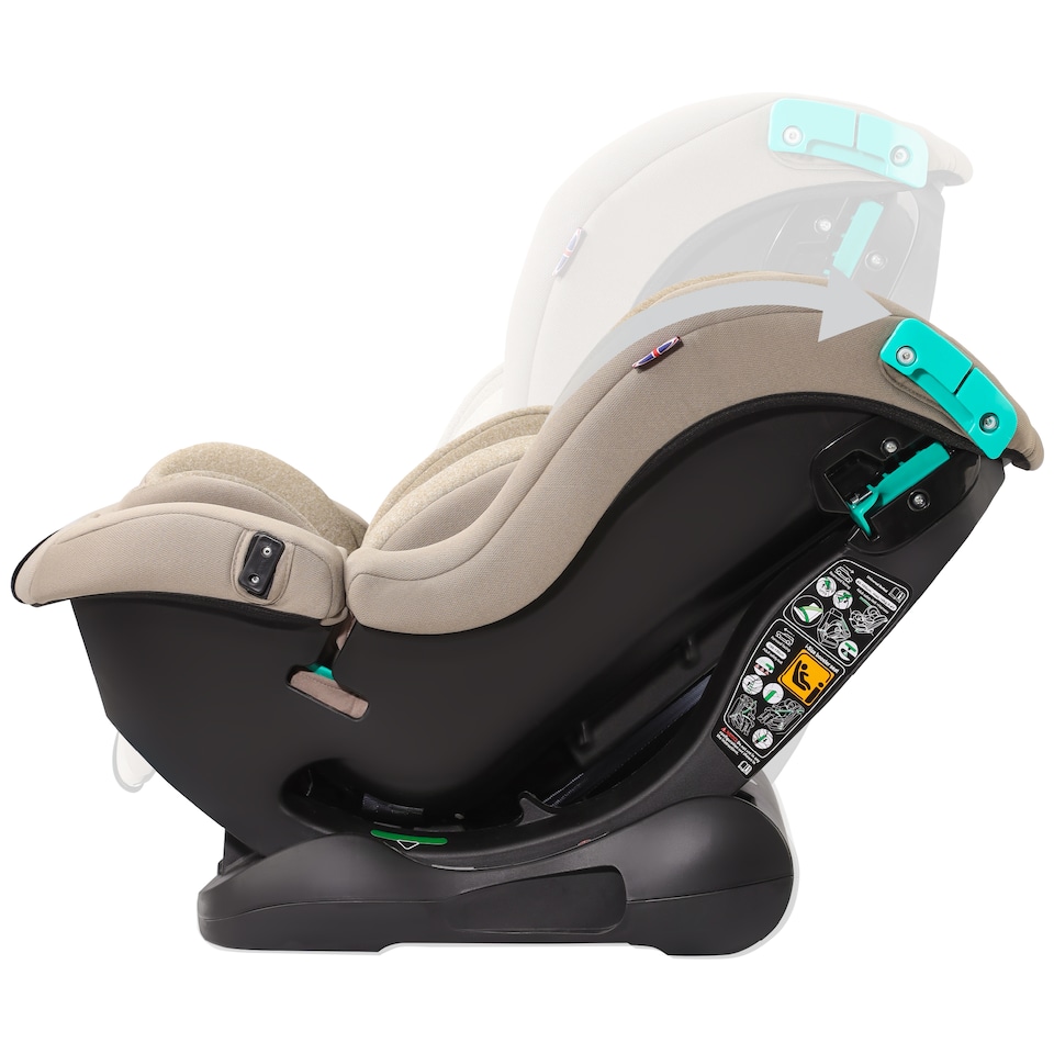 image 1 of Cozy N Safe Fitzroy+ i-Size Car Seat 40-150cm, Extended Rear Facing, Forward & Rear Facing, 5 Point Harness, Side Impact Protection, Adjustable Headrest, Cup Holder, Birth to 12 Years (Ecru)