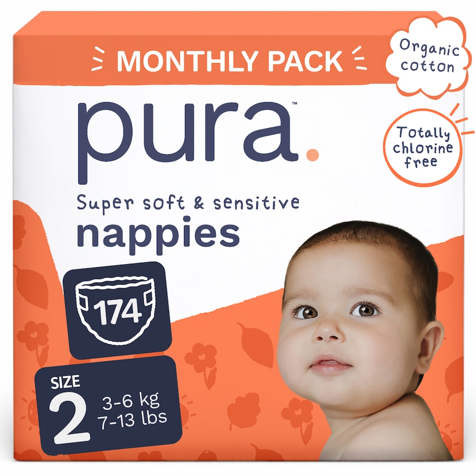 image 1 of Pura Soft & Sensitive Nappies Size 2, 174ct