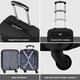 image 2 of Flight Knight Suitcase Sets 3 Piece, Large Suitcase, Extra Large Suitcase, easyJet Cabin Bag 45x36x20cm Underseat Carry On, 100+ Airlines Approved - BA, Ryanair Black | Black | Large