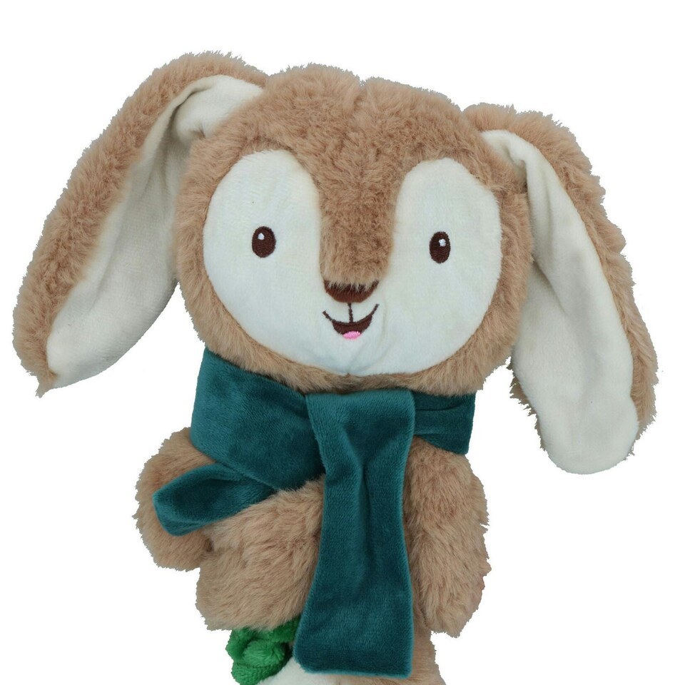 image 1 of Dog Christmas Gift Plaited Pal Bunny Extra Long Plush Squeaky Play Xmas Present