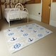 image 3 of Nautical Elements on Striped Background (Rug) Blue | Small: 60x110cm