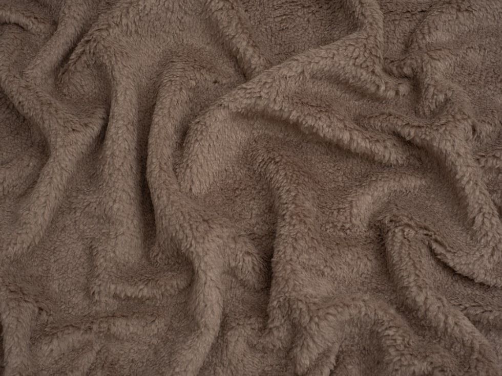 Minerva Core Range Brown Baby Soft Sherpa Fleece Fur Fabric for Dressmaking, Toy Making, 150cm / 59" Wide - per metre