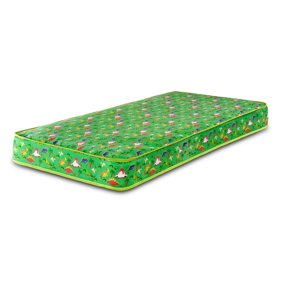 image 1 of Dreamy Dinosaur Kids Mattress - 16.5cm Deep, Dual-Sided Comfort | Green | Small Single