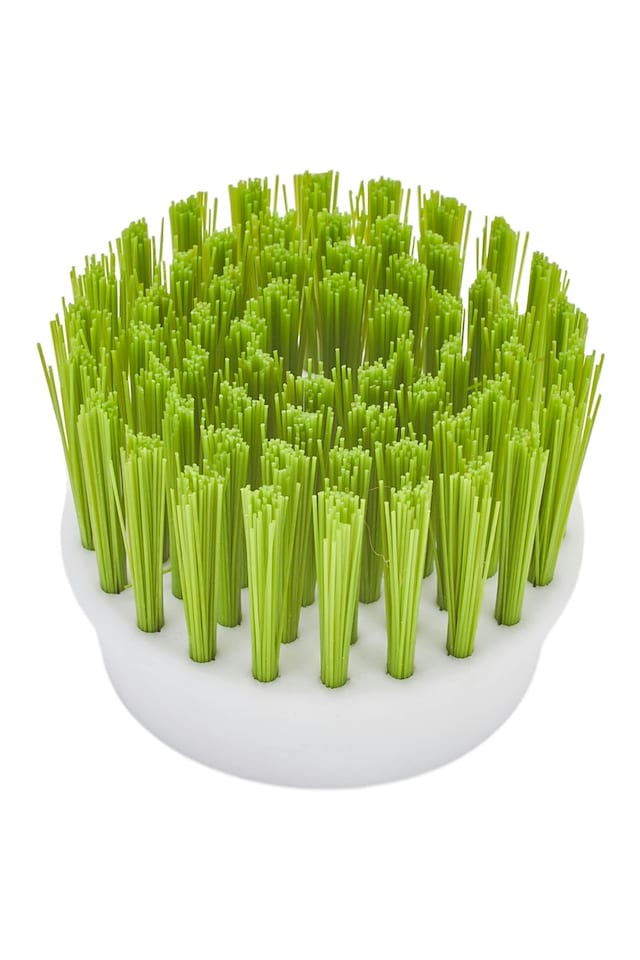 image 1 of Living and Home Dish Pot Brush with Built-in Soap Dispenser, Green | Green
