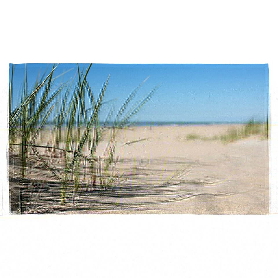 image 1 of Grass in the sand dunes with the lake in the background (Kitchen Towel)