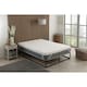 image 2 of Cool Quilted Memory Foam Mattress Topper - 2 inch Deep, Pressure-Relieving Support | White