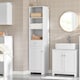 image 2 of SoBuy BZR17-W,Tall Narrow Cupboard Freestanding Storage Cabinet with 1 Drawer | White | White | 1