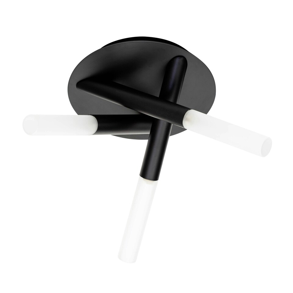 image 1 of BHS Cindy Flush Ceiling Light, Black