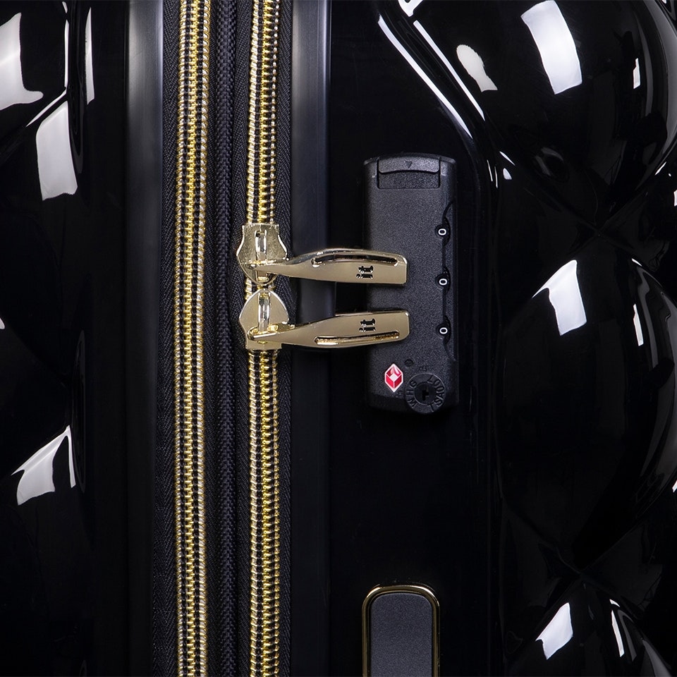 image 1 of It Luggage St Tropez Trois Black Medium Suitcase with TSA Lock