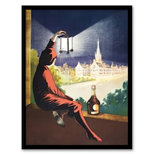 Benedictine Wine Advert Vintage Framed Wall Art Print Cappiello 12x16"