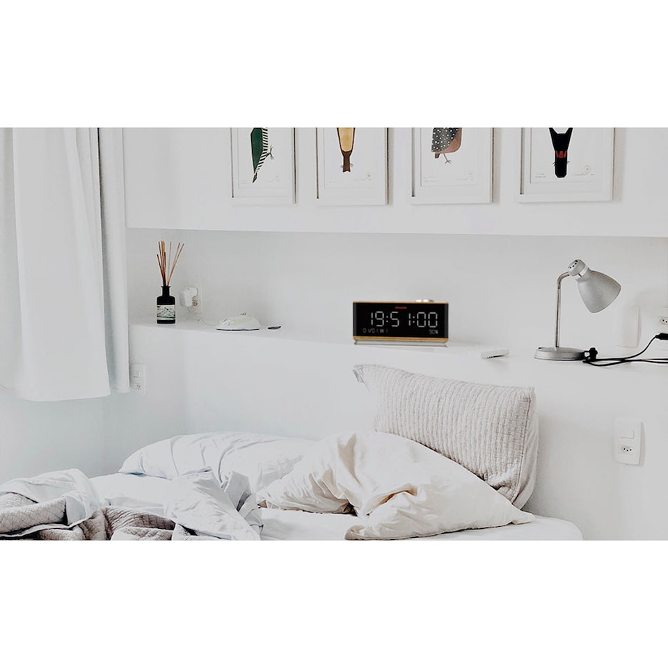 image 1 of Aiwa CR-90BT Radio Alarm Clock  in Black
