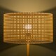 image 2 of ValueLights Charlie Gold Floor Lamp Wicker Cane Shade | Gold