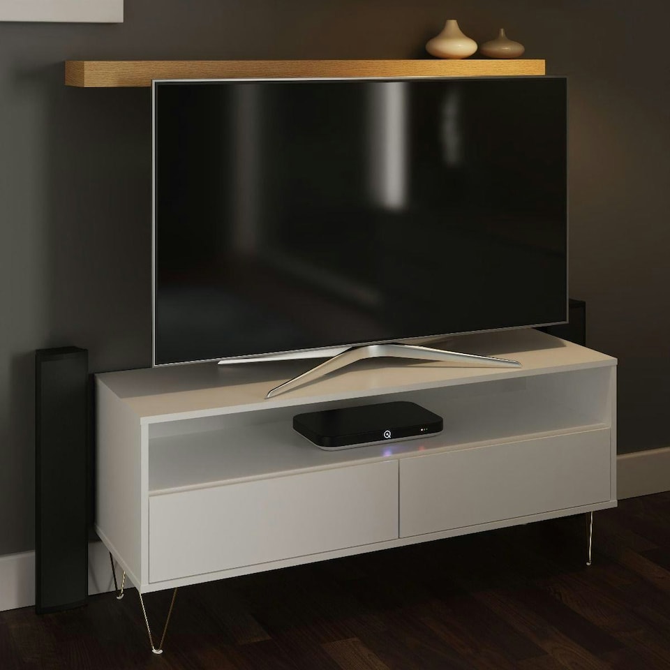 image 1 of Monaco TV Cabinet with 2 Drawers