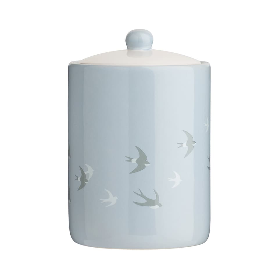 image 1 of Swift Light Blue Bird Design Canister