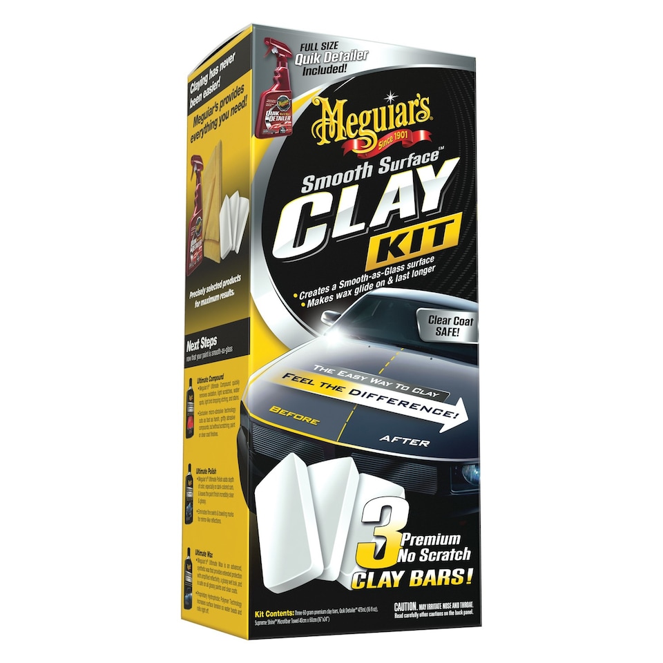 image 1 of Meguiar's Smooth Surface Clay Kit Decontamination Paint G191700EU