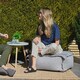 image 2 of icon Dolce Indoor Outdoor Pouffe Footstool Grey Bean Bags Grey