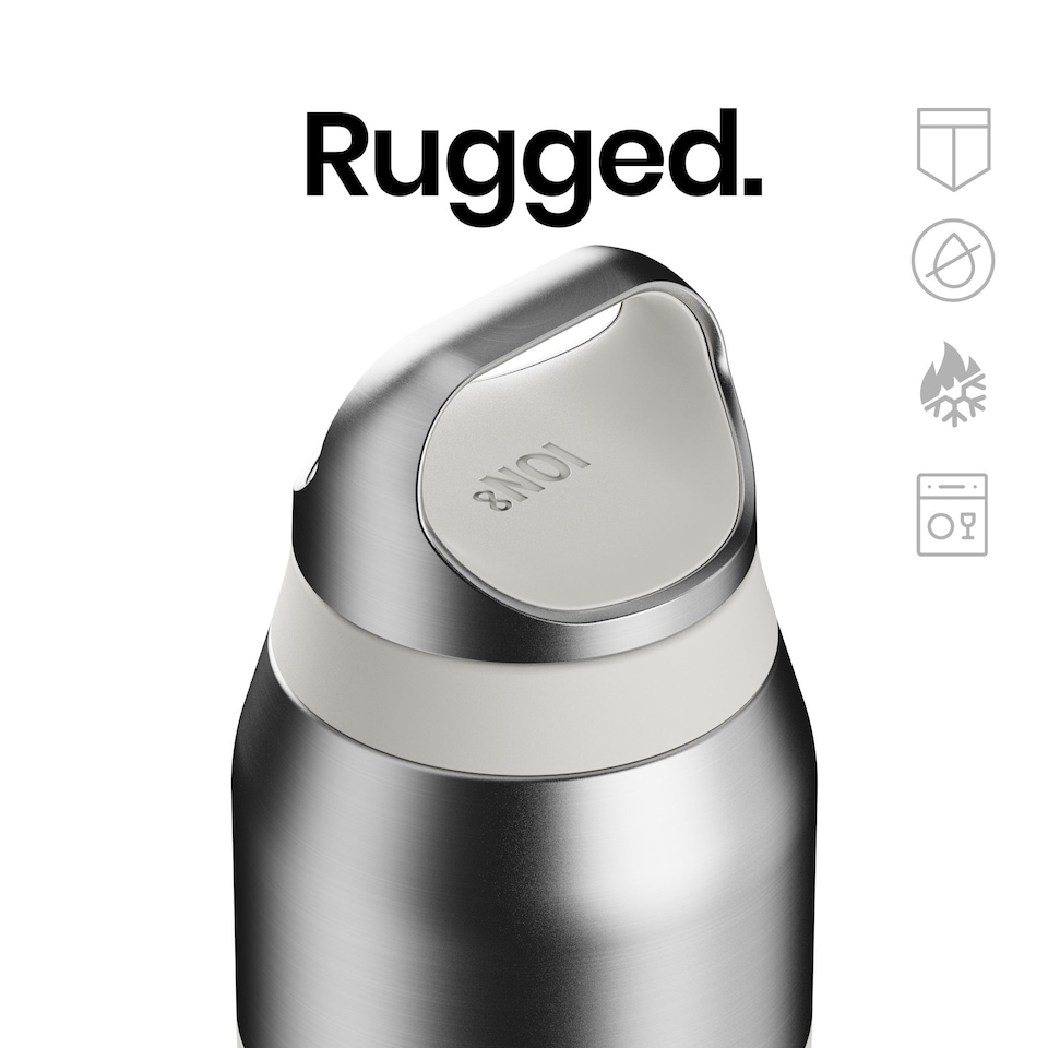image 1 of ION8 ROAM Insulated Steel Water Bottle, Rubberised, 485ml / 16oz