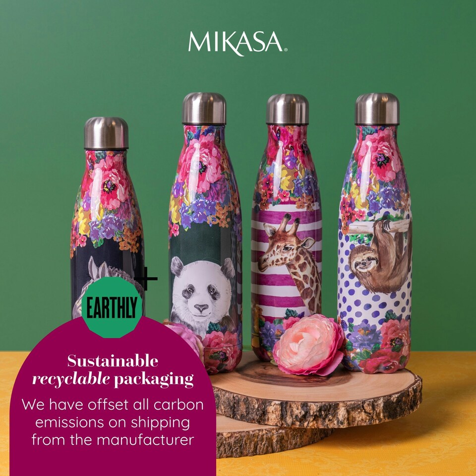 image 1 of Mikasa Water Bottle Sloth Stainless Steel 500ml Multi | One Size