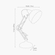 image 5 of Silver Angled Task Table Lamp Study Desk Like