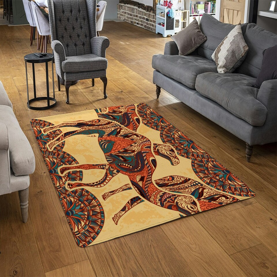 image 1 of Camels (Rug) Orange | Medium: 80x150cm