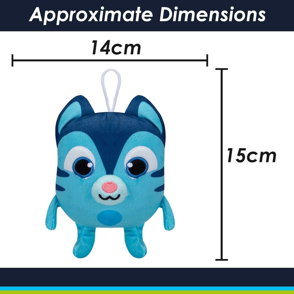 image 1 of Jet Pinata Smashlings Soft Toy Cute Plushie Huggable Cuddly 15cm Blue
