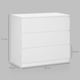 image 7 of HOMCOM Chest of Drawers, 3 Drawer Storage Cabinet Unit for Bedroom, White