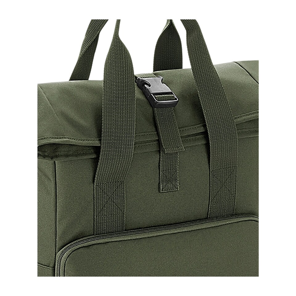 image 1 of BagBase Twin Handle Roll-Top Backpack - Olive Green - One Size