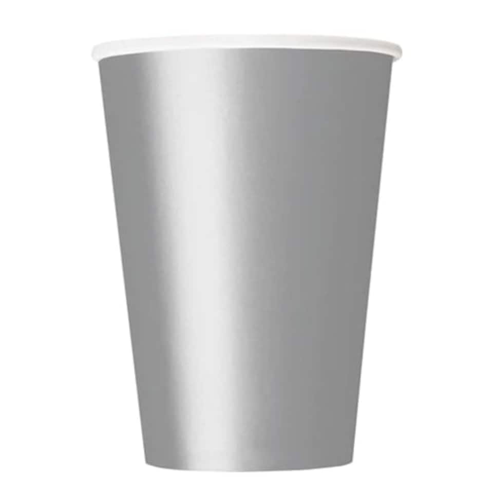 Silver Paper Cups 270ml - Pack of 14