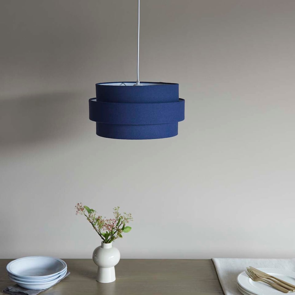 image 1 of Ziggy Navy Easy-Fit Pendant Shade