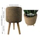 image 3 of Seagrass Style Composite Planter with Stand Brown