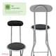 image 7 of Oypla Black Padded Folding High Chair Breakfast Kitchen Bar Stool Seat Black