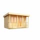 image 2 of Liverpool 1-Log Cabin, Wooden Garden Room, Timber Summerhouse, Home Office - L610 x W460 x H231.2 cm Brown