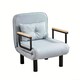 image 1 of 4 in 1 Folding Single Sofa Bed Convertible Lounge Sleeper Chair with Adjustable Backrest and Large Cushion Light Grey