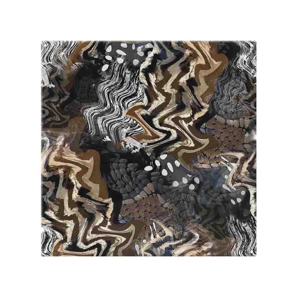 image 1 of African Print Splash Back | White