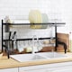 image 1 of HOMCOM Large Dish Drainer Rack Over The Sink, 2 Tier Adjustable Dish Drainer 51-93cm, Space Saving Kitchen Counter Shelf Organiser, Black