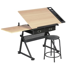 Yaheetech Drawing Table & Stool Set