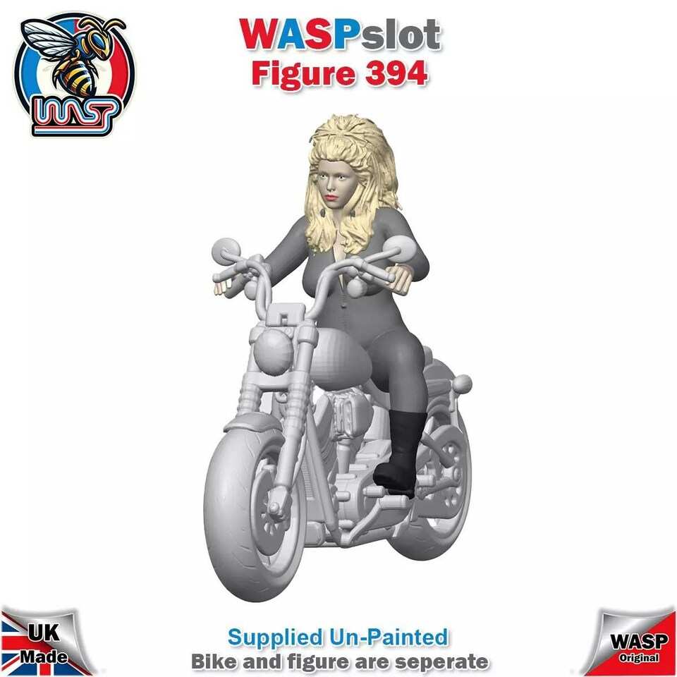 image 1 of Trackside Unpainted Figures Hell Angels Bikers x 2 Scenery Set 132 1:32 Wasp