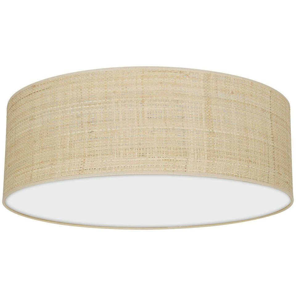 image 1 of Milagro Ceiling Lamp Marshall White / Rattan 3XE27 50cm